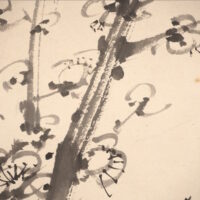 【河上鴻立】 13814 掛軸 日本画 「墨梅之図」 共箱 紙本 風景図 熊本 肥後 天草 在銘の画像17